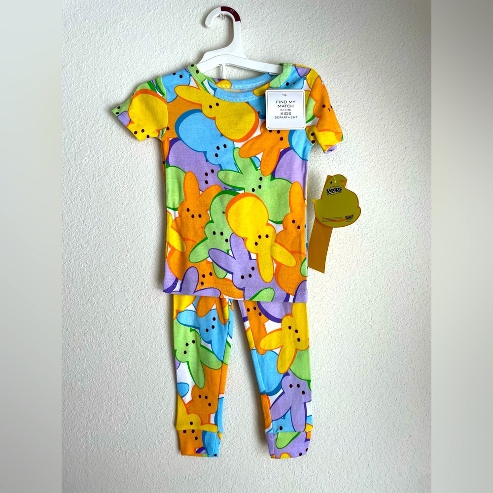 Peeps Colorful Kids Pajamas Set size 3T-NWT